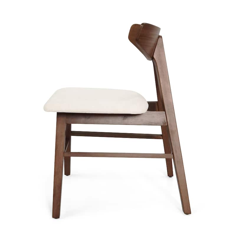 Stocker Fabric and Rubberwood Dining Chairs (Set of 2) by Christopher Knight Home