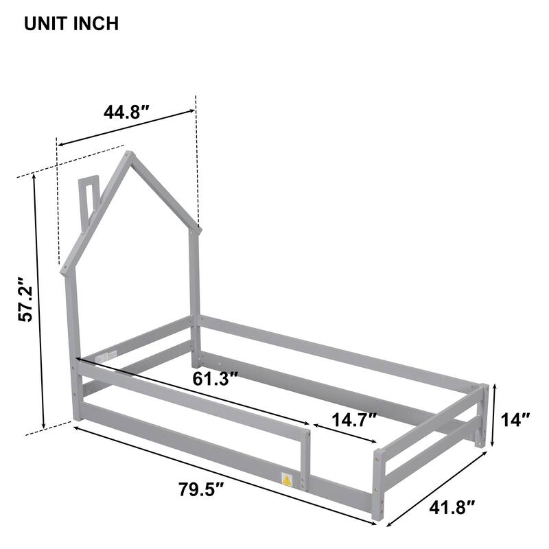 WW Twin Size Wood bed