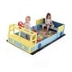 preview thumbnail 1 of 8, Costway Kids Wooden Sandbox, Large Car-Theme Sand Box with Bottom Car-Theme