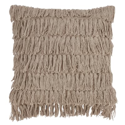 Woven Fringes Throw Pillow
