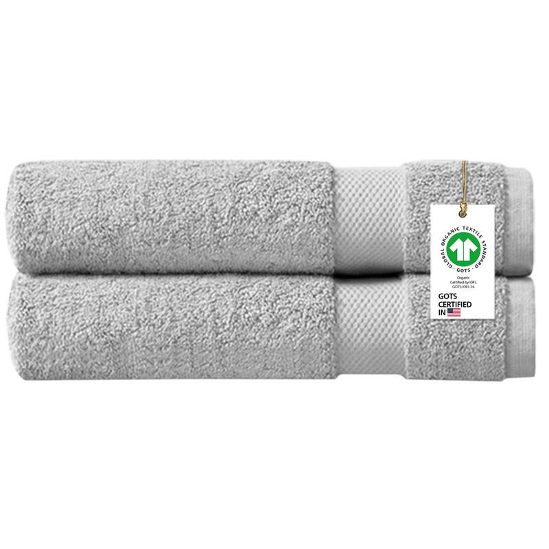 Delara Organic Cotton Feather Touch Quick Dry 650 GSM Bath Sheet, 36"X70"