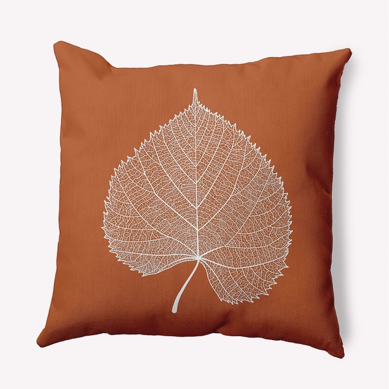 Leaf Study Fall Indoor/Outdoor Throw Pillow - 16" x 16" - Nutmeg