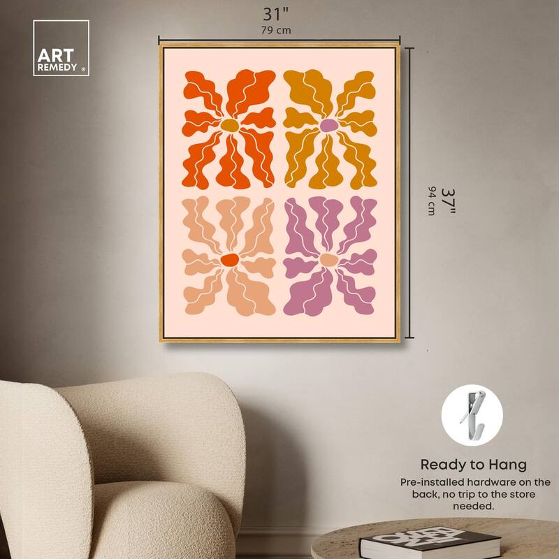 Four Flowers Poster Canvas by Art Remedy