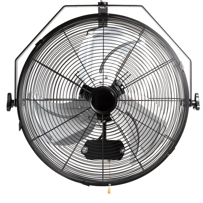 Wall Mount Fan, 18 Inch, 3-speed High Velocity Max, 4150 CFM, Waterproof Industrial Wall Fan, Commercial or Residential - Black