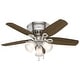 preview thumbnail 2 of 27, Hunter 42" Builder Low Profile Ceiling Fan with 3-Light LED Light Kit and Pull Chain