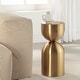 preview thumbnail 4 of 3, Uttermost 24102 Golden Vessel 10" Wide Stainless Steel Accent Table