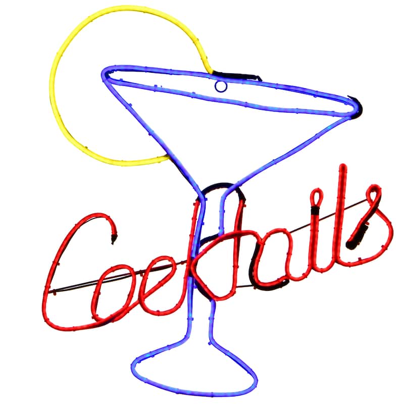 National Tree Company 23 in. LED Light Strip Cocktails Sign - 23 in