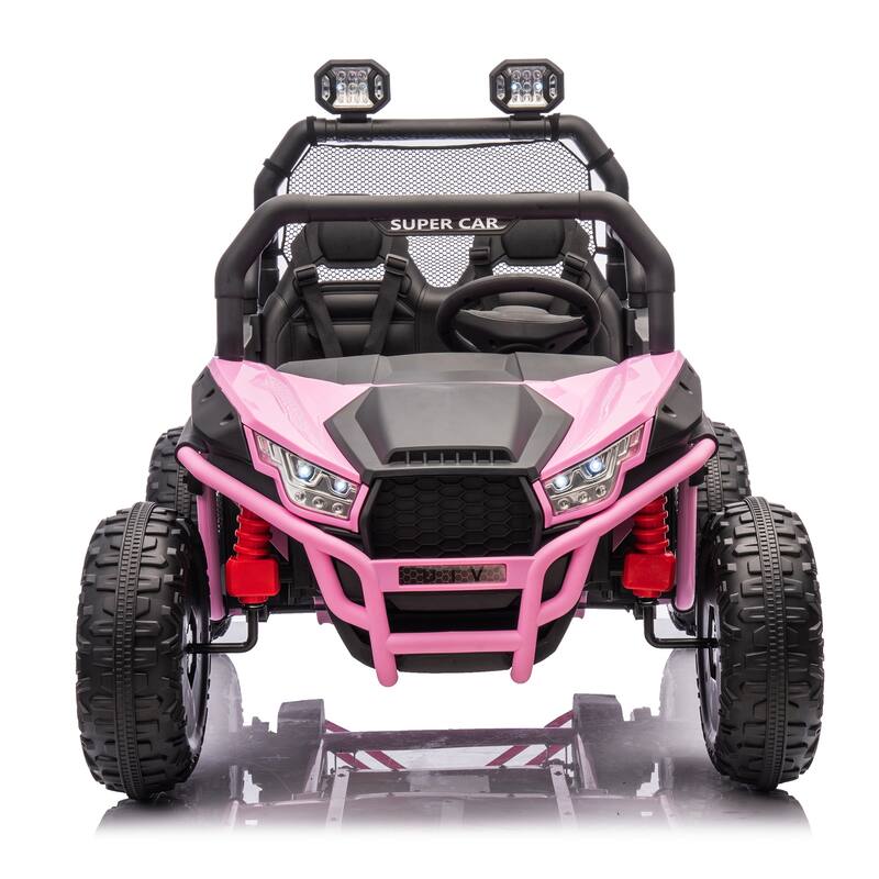 24V Ride On UTV for Kids with Parental Remote, Bluetooth, and LED Lights, 4-Wheel Suspension