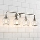 preview thumbnail 115 of 151, Modern Vanity Lights Dimmable Bathroom Light Fixtures with Glass Shade 4-Light - Brushed Nickel