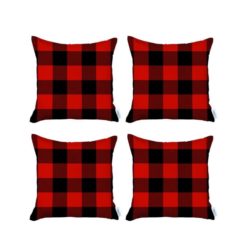 Red and Black Buffalo Plaid Throw Pillows Bed Bath & Beyond 34998303
