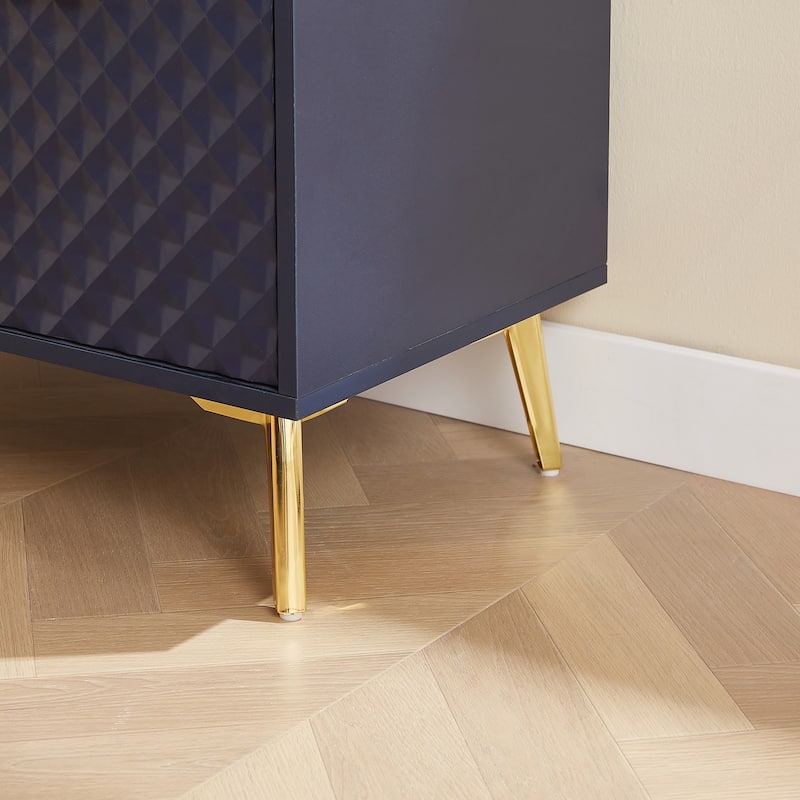 Modern Fashion Geometric Style TV Stand with Adjustable Metal Feet