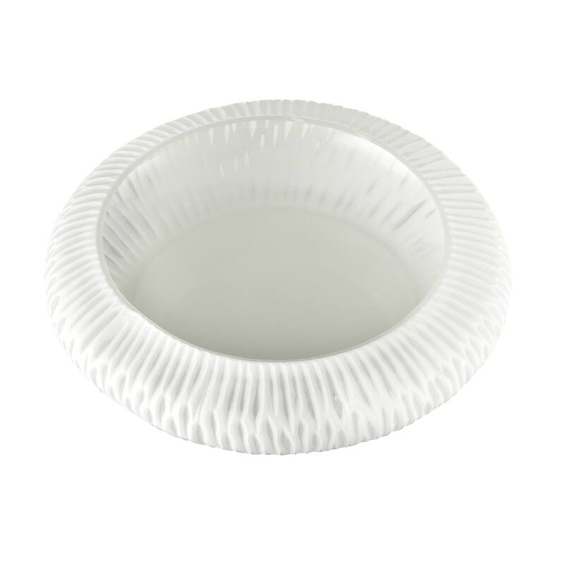 Elk Home Wendy White Finish Glass 12 Inch Wide Bowl