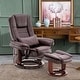 preview thumbnail 23 of 50, MCombo Set of 2 Swivel Recliner with Ottoman, Vibration Massage Lumbar Pillow