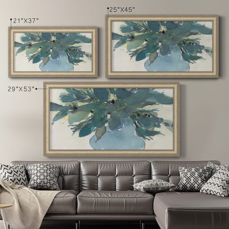 Blue Vintage Charm I Premium Framed Canvas- Ready to Hang