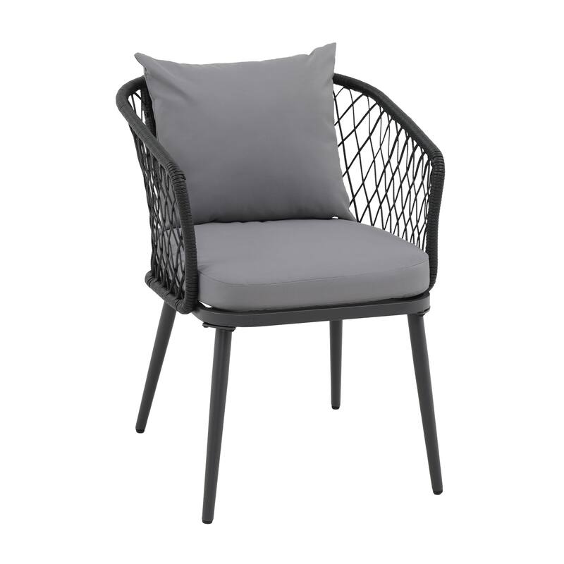 Outdoor 2 Piece Patio Chair Design with Wicker Dining Chairs