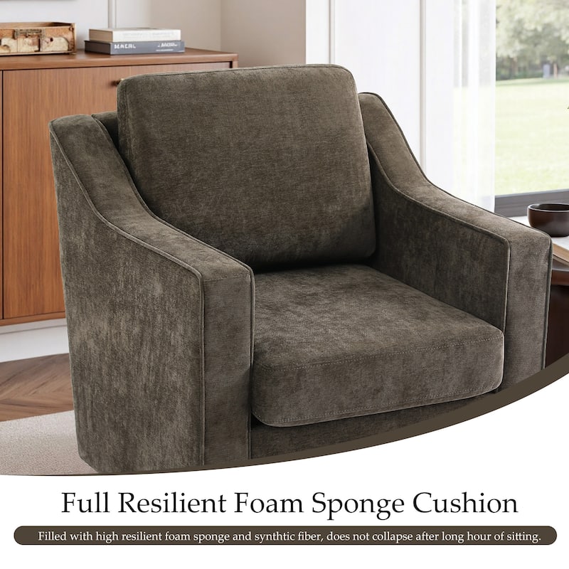 Modern Swivel Upholstered Armchair Accent chair Set of 2
