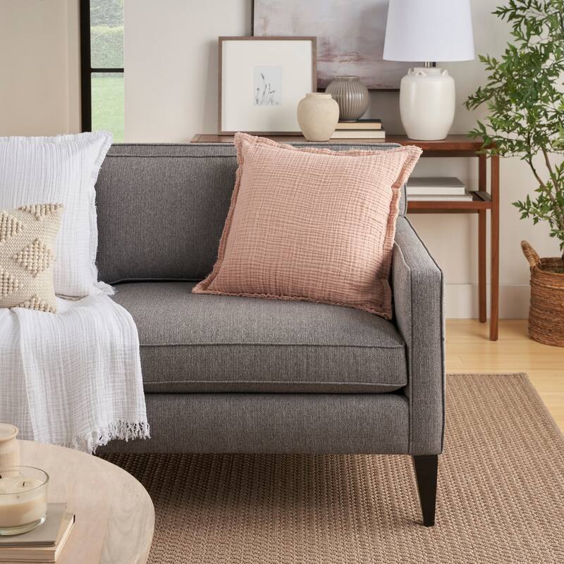 Mina Victory Sofia Solid Throw Pillow