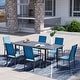 preview thumbnail 152 of 174, Patio Dining Set, Outdoor Dining Table and Chairs Set with Textilene Chairs, Adjustable Umbrella Hole for Garden, Backyard