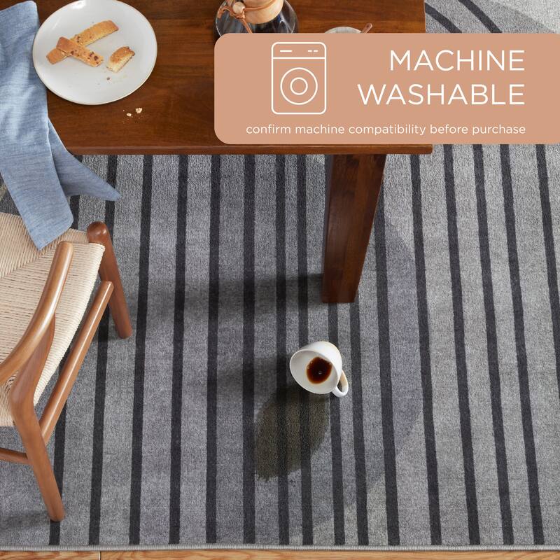 TOWN & COUNTRY EVERYDAY Avani Retro Arch Everwash Washable Non-Slip Backing Area Rug