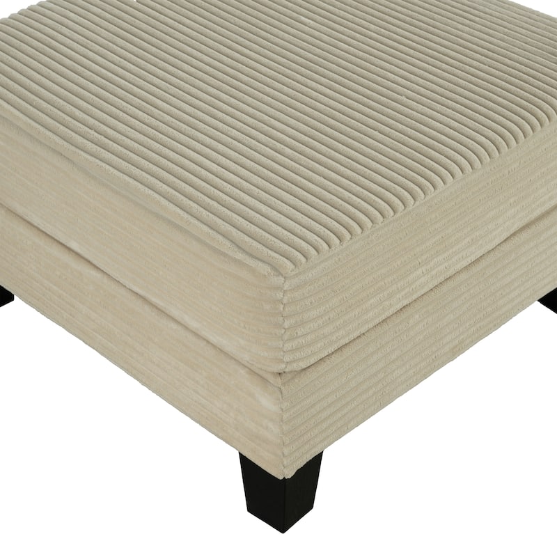 Furniture of America Xenia Modern Chenille Ottoman with Storage