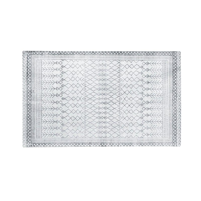 Linery & Co. Machine Washable Slip Resistant Vintage Inspired Patterned Accent Rugs