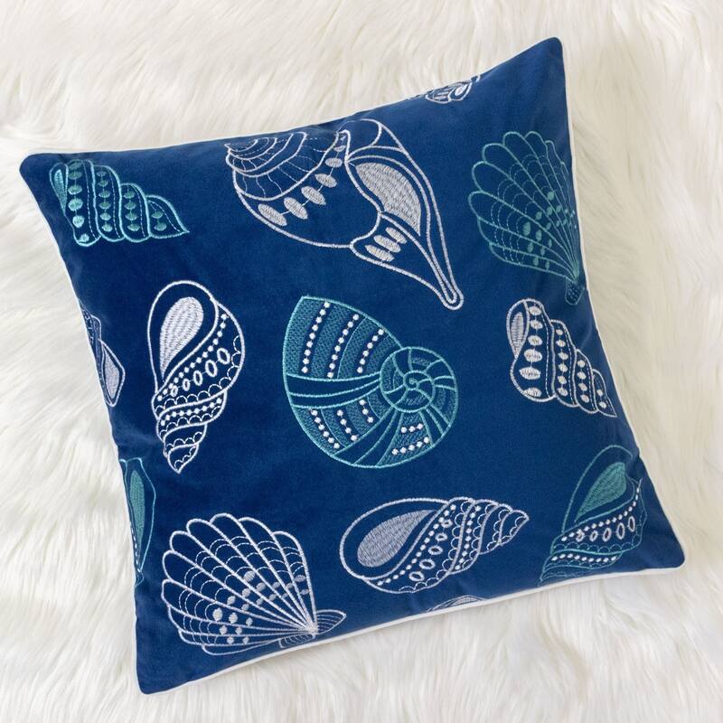 Homey Cozy Seahorse Coral Shell Anchor Throw Pillow Cover & Insert