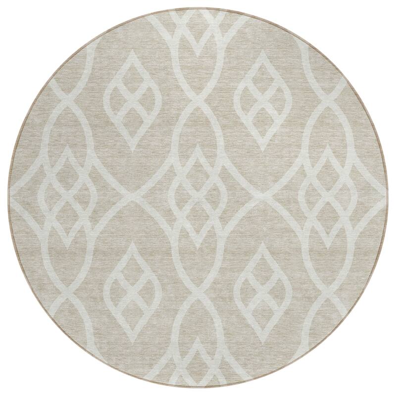 Machine Washable Indoor/ Outdoor Chantille Modern Trellis Rug