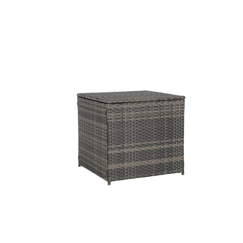 6-Piece Outdoor Patio Wicker Sectional Sofa Set with Corner Table & Glass Top Table