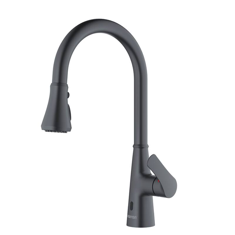 Karran Kadoma Touchless One-Handle Triple Function Sprayer Kitchen Faucet - Gunmetal Grey
