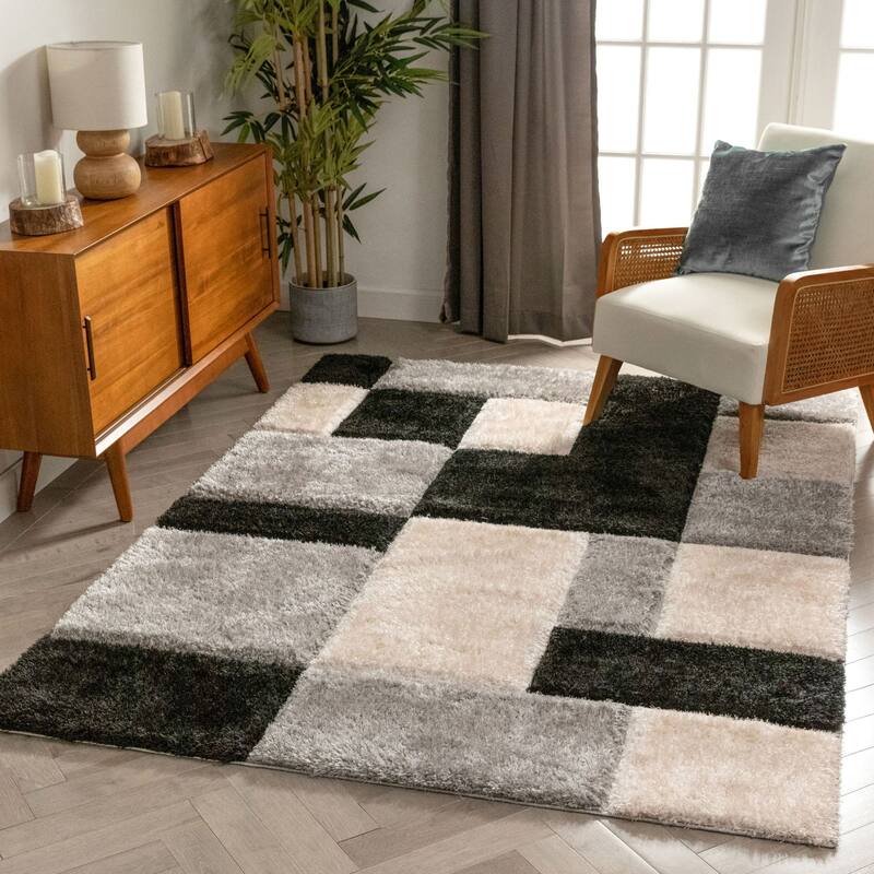Well Woven San Francisco Escondido Geometric Shag Area Rug