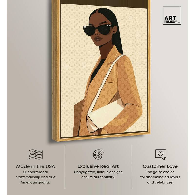 Elegant Coat Gal Canvas by Art Remedy