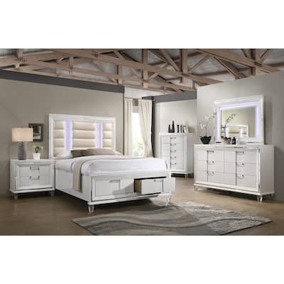 Modern 2-Drawer Nightstand with USB Charging - Bedside Table for Bedroom