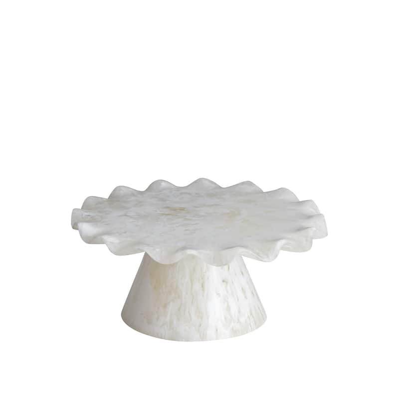 White Resin Cake Stand Small
