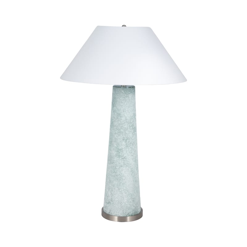 Sagebrook Home Elegance 38" Blue Frosted Glass & Metal Table Lamp - 24" x 24" x 38"