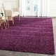 preview thumbnail 73 of 239, SAFAVIEH Santa Monica Shag Einara 2-inch Thick Area Rug 6'7" x 9'6" - Purple - Rectangle