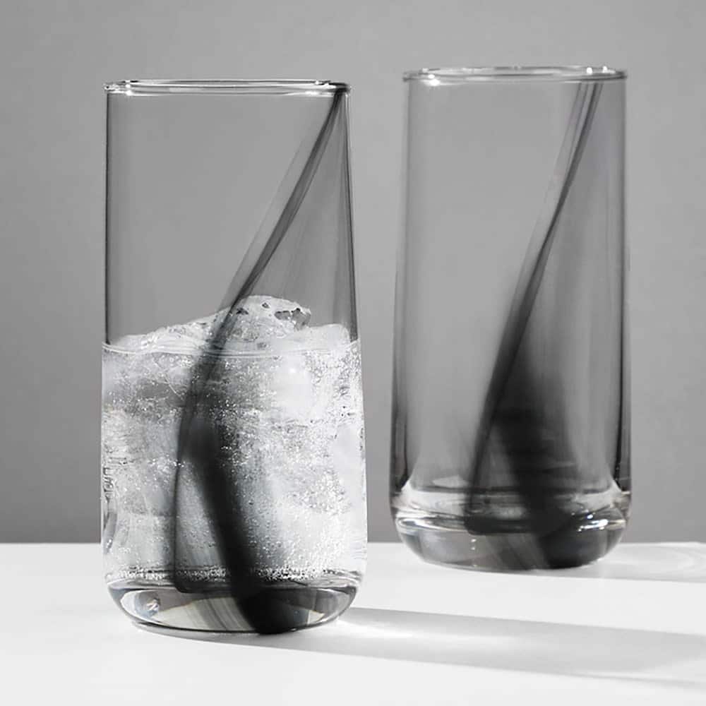 Libbey Ascent Black Ribbon Cooler Glasses, 16 ounce, Set of 8 - Set of 8