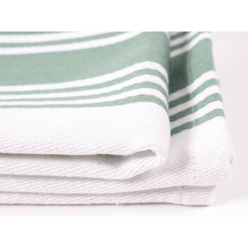 KAF Home Set of 4 Centerband and Waffle Kitchen Towels, 18"x28"
