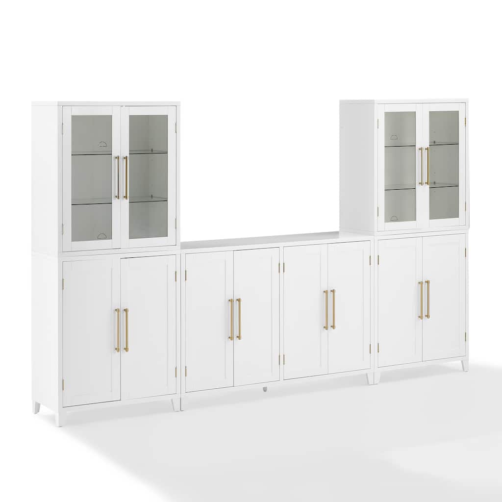 Roarke 3Pc Sideboard And Pantry Set W/ Glass Door Hutch