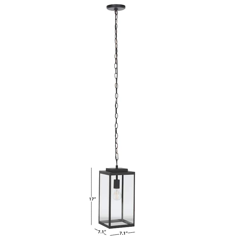 SAFAVIEH Lighting Admira 7" Modern & Contemporary Outdoor Pendant - 7" W x 7" D x 17" H - Bronze - 7Wx7Dx17H