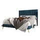 preview thumbnail 6 of 18, CraftPorch Modern Velvet Tufted Upholstered Gold Accent Platform Bed
