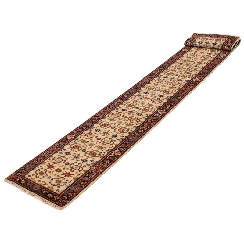 ECARPETGALLERY Hand-knotted Serapi Heritage Cream Wool Rug - 2'6 x 15'10