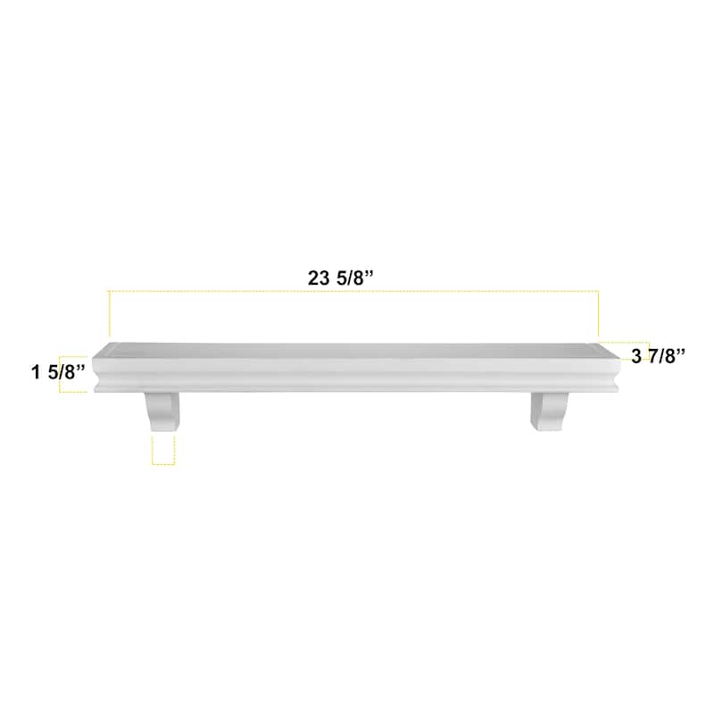 Danya B. 24" Floating Display Ledge Wall Shelves - Set of 2