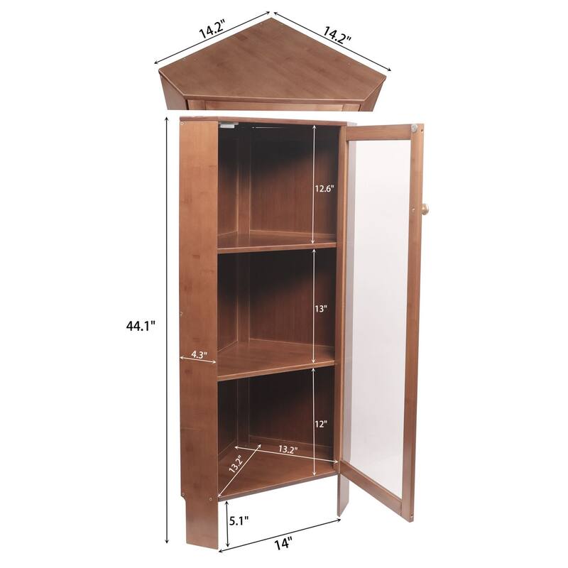 Wooden Cabinet with Doors and Shelves