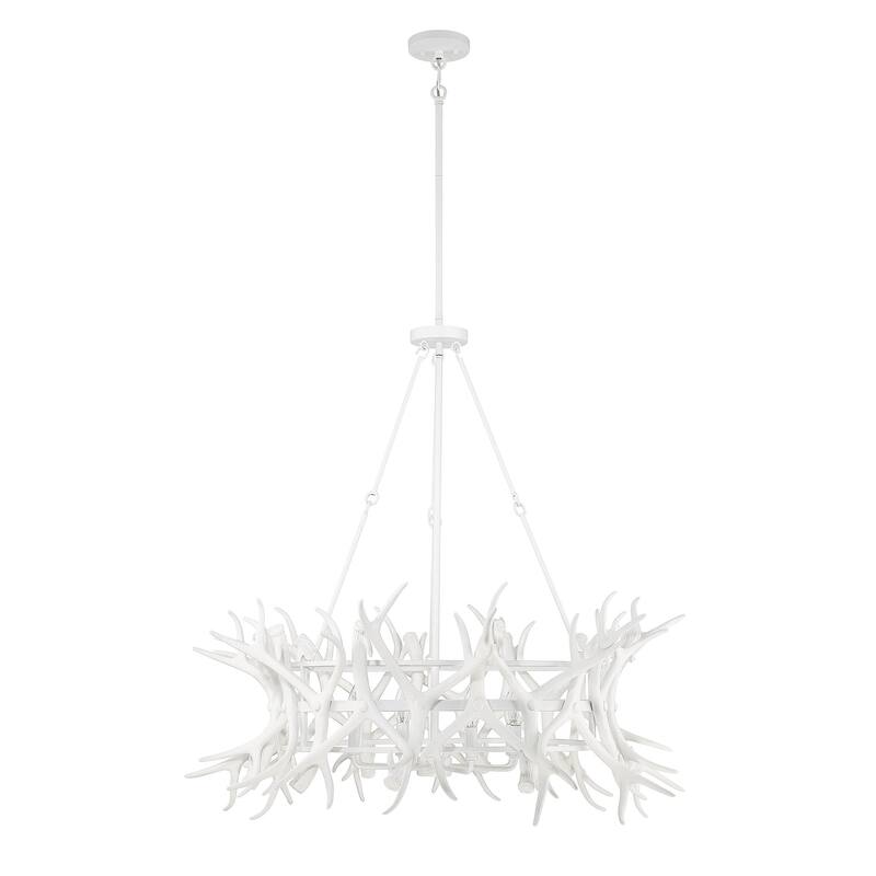Savoy House 1-1760-8 Daniels 8 Light 40" Wide Antler Drum Chandelier