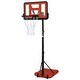 preview thumbnail 19 of 24, Portable Adjustable Height Basketball Hoop with 44" Backboard, Wheels Orange