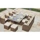 preview thumbnail 2 of 22, Direct Wicker Outdoor Rattan 11 pieces Outdoor Patio Cushioned Dining Set