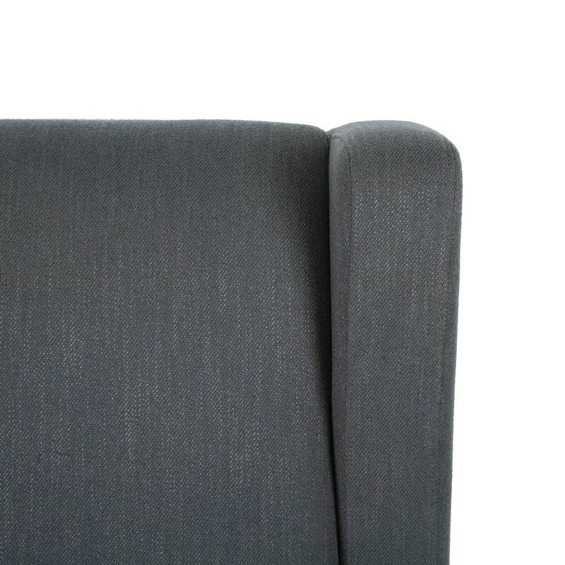 Charcoal Fabric Swivel Glider Recliner with Wingback Design by Christopher Knight Home