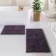 preview thumbnail 195 of 197, Hearth & Harbor Non-Slip Super Plush Chenille Bathroom Rugs Purple - Small + Medium