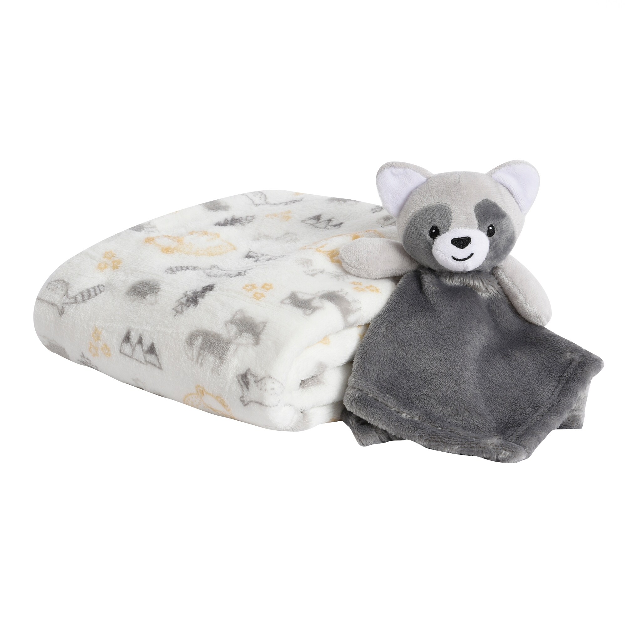 Baby s First by Nemcor 2 Piece Baby Blanket and Buddy Set Grey