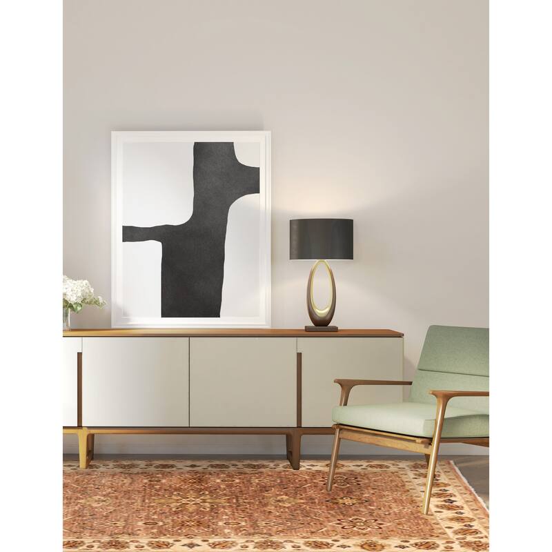 ECARPETGALLERY Hand-knotted Jamshidpour Brown Wool Rug - 6'9 x 10'0